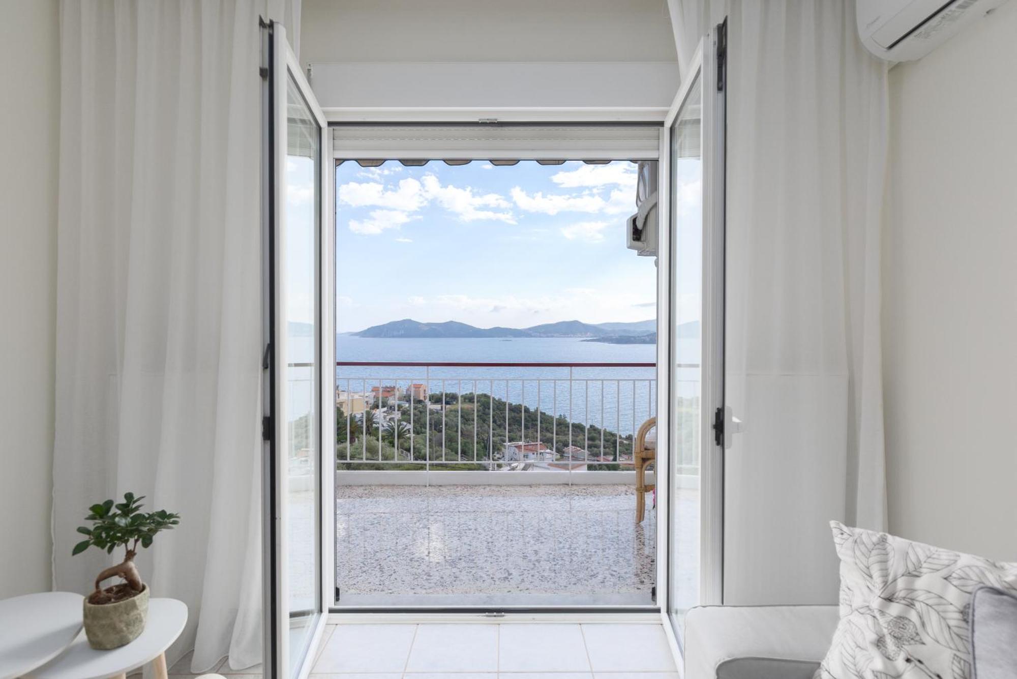 Mimoza'S Sea View Apartment Palaiontsiflikion Bagian luar foto