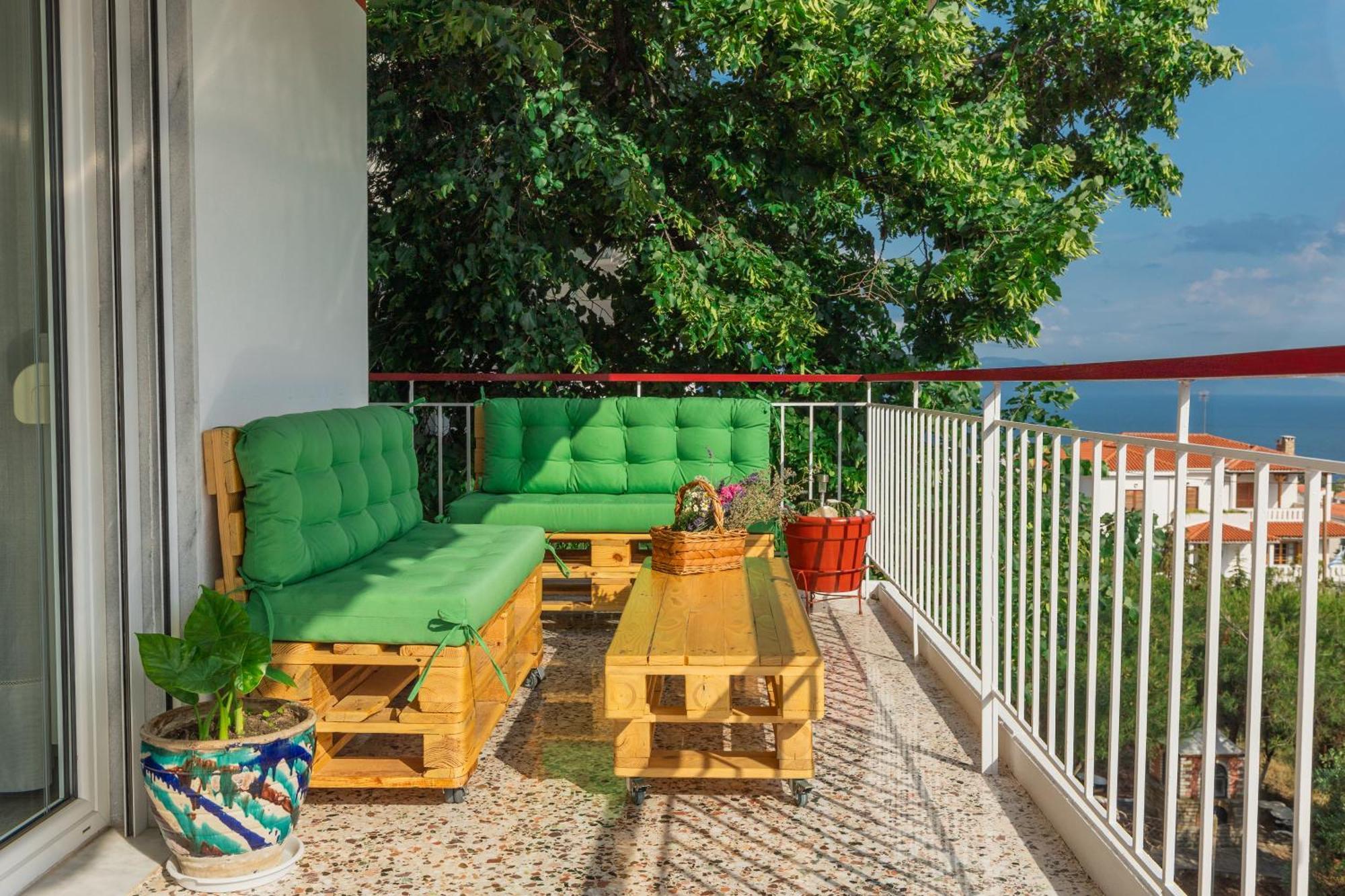 Mimoza'S Sea View Apartment Palaiontsiflikion Bagian luar foto